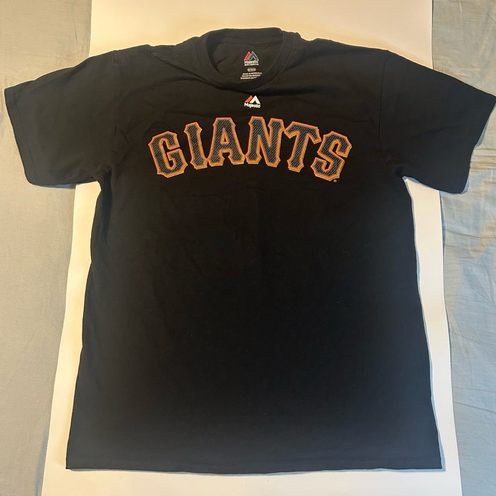 MLB Majestic San Francisco Giant’s Buster Posey M Black T-Shirt